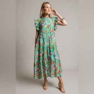 Green Pattern Dress